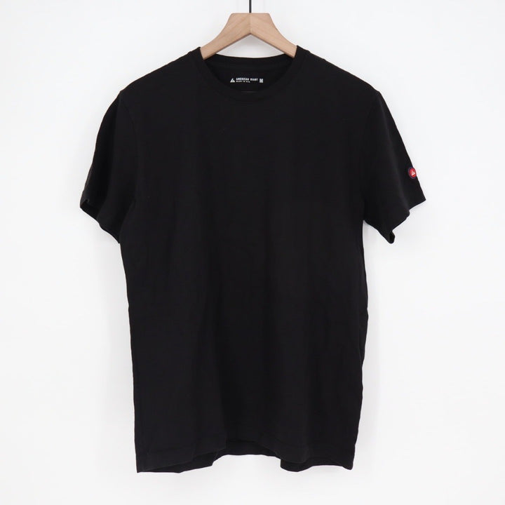 American Giant Mens Black T Shirt Size M Made in USA Crew Neck Short Sleeve
