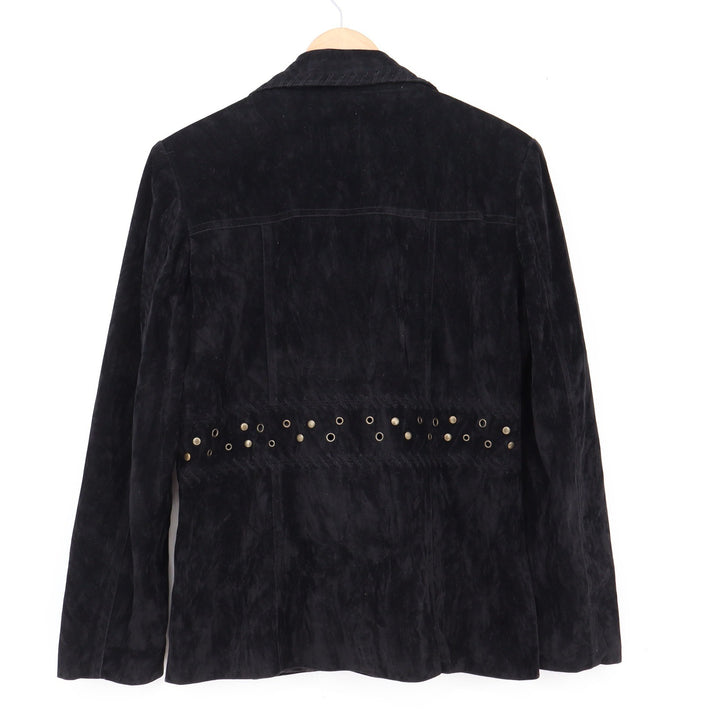 Selene Sport Blazer Womens 8 Western Studded Black Faux Suede Excellent