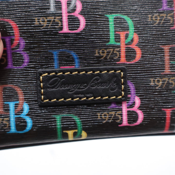 Dooney & Bourke Black Rainbow Monogram Wristlet Pouch