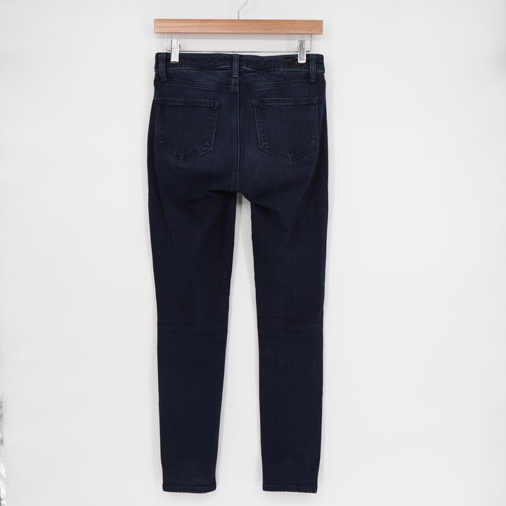 Paige Hoxton Ankle High Rise Skinny Jeans Dark Blue Indigo Size 26 RN27002