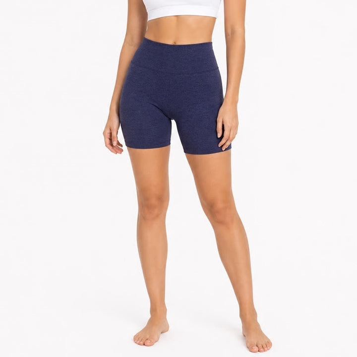 Zyia Active Shorts Womens M Brilliant Purple Marled High Waisted Seamless Good