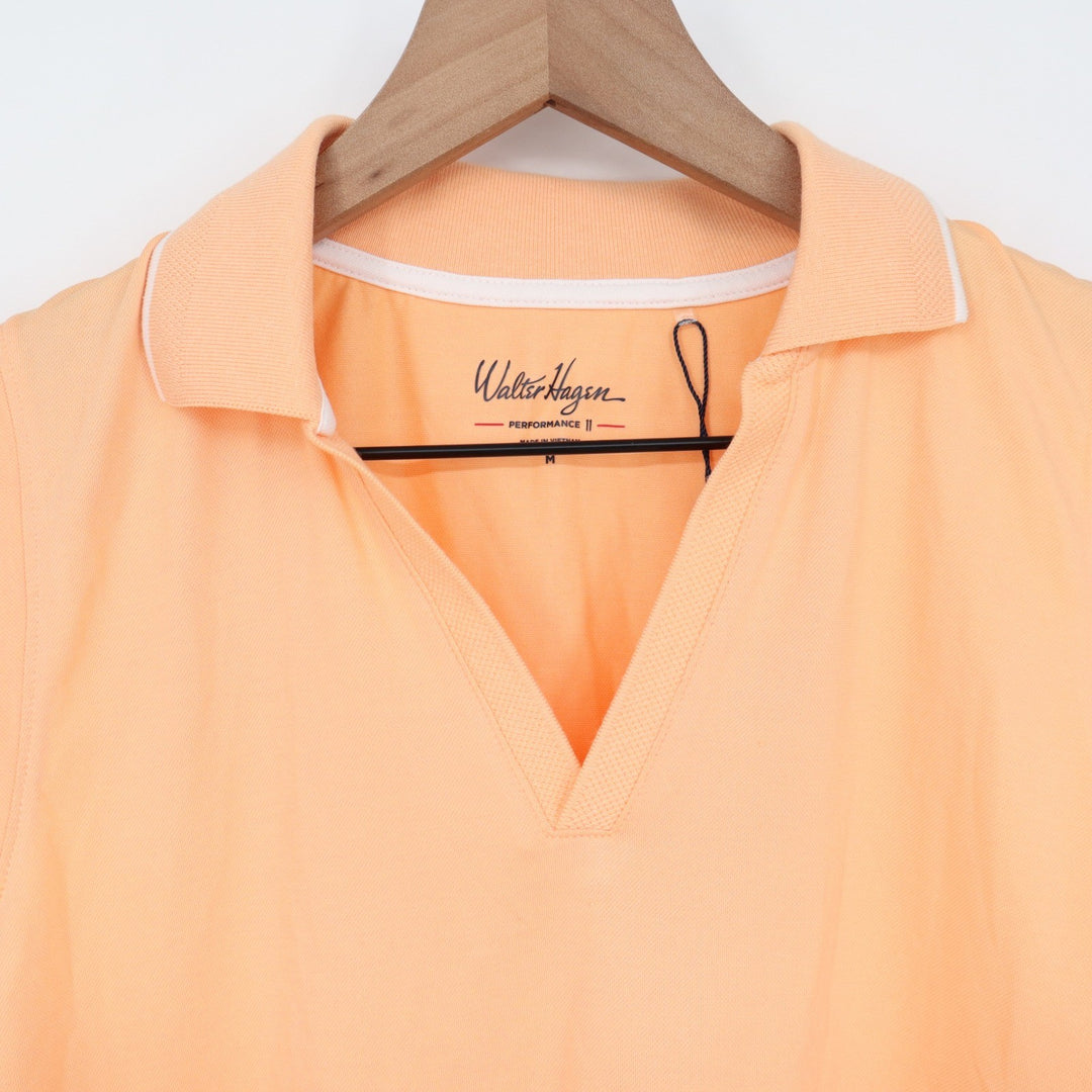 Walter Hagen P11 Sleeveless Johnny Golf Polo Peach Fuzz Orange Womens Medium