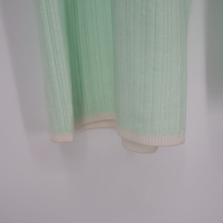 State of Day Intimates Pajama Pants Womens Large Butter Mint Green Ribbed Knit