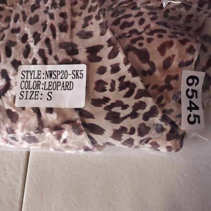 Naked Wardrobe The Statement Leopard Ruched Mini Skirt NWSP20-SK5 Small
