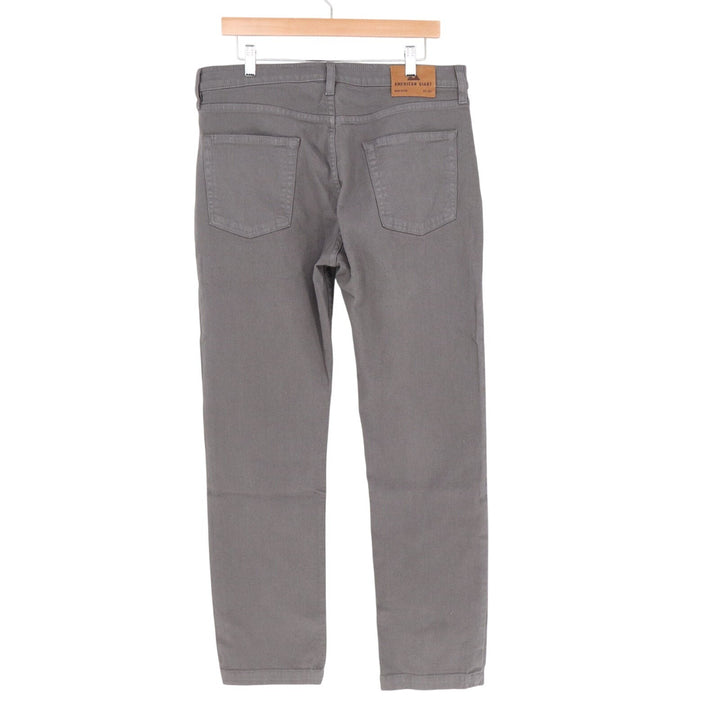 American Giant Roughneck Pants Men 34x32 Gray Cotton Stretch 5-Pockets Straight