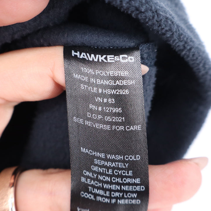 Hawke & Co Outfitter Mens Navy Blue Quarter Zip Fleece Pullover Large