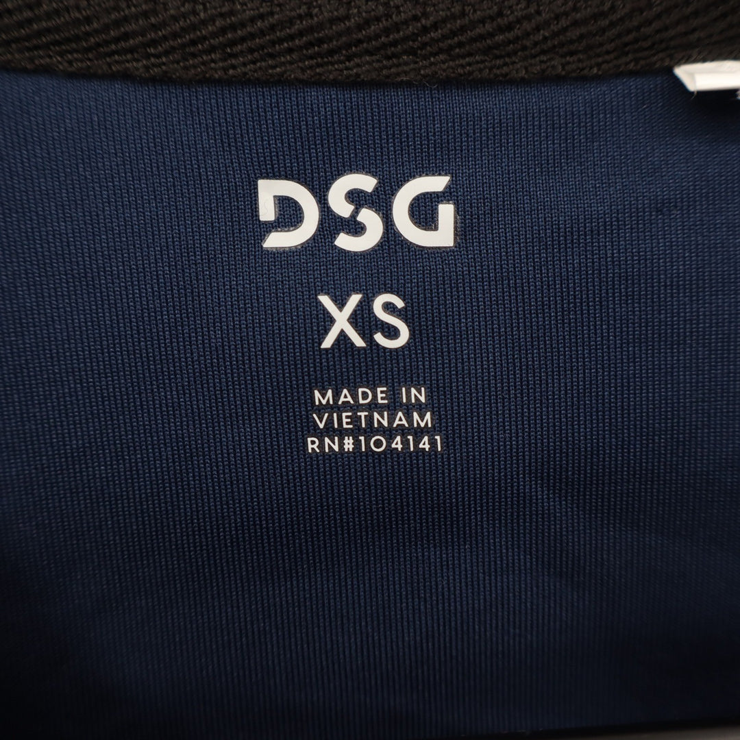 DSG Mens XS Navy Blue Crewneck Sweatshirt Side Zippers Sleeve Pocket