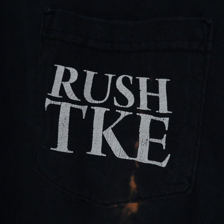 Gildan Ultra Cotton Rush TKE Tri Society 2012 Black Bleached Tie Dye Tee Size L