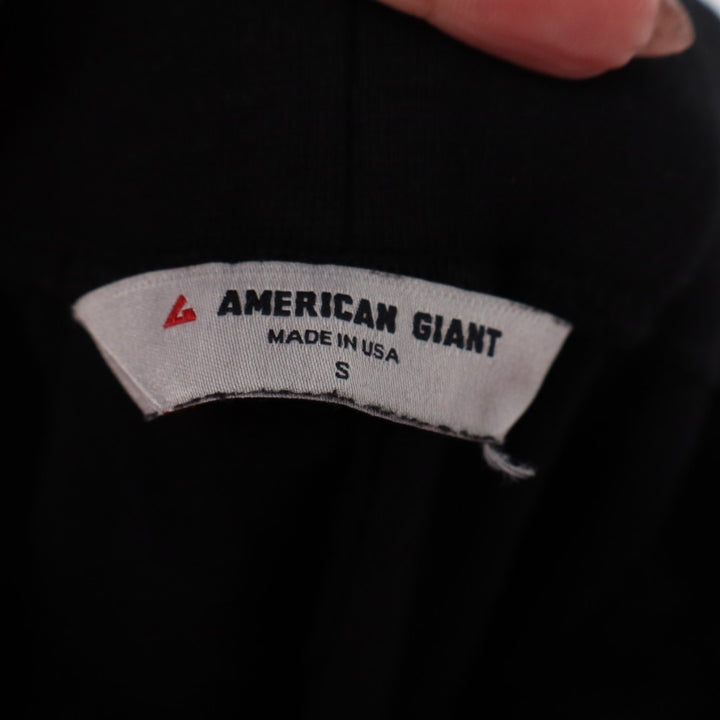 American Giant Ponte Straight Pants Womens Small Black Cotton Logo Relaxed Fit