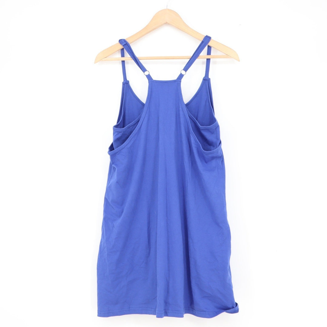 Unbranded Royal Blue Racerback Athletic Romper with Pockets Size M Sleeveless
