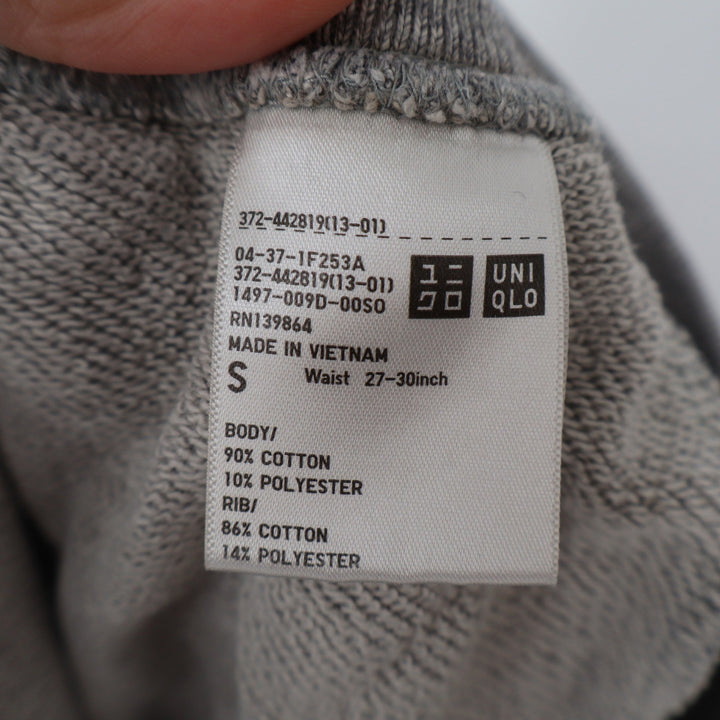 Uniqlo Mens Small Heather Gray Jogger Sweatpants Cotton Blend