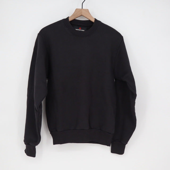American Giant Black Crewneck Sweatshirt XS Made in USA Cotton Pullover