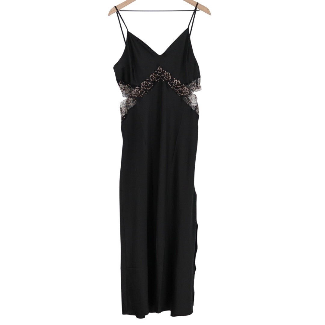 INC International Concepts Nightgown Dress Womens L Lace Trim Spaghetti Strap