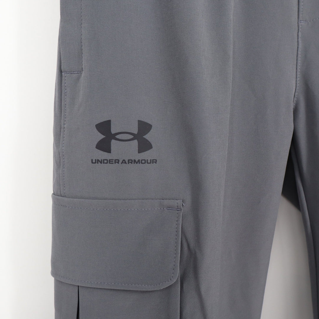 Under Armour Boys Gray Icon Woven Cargo Pants Size YM Medium NWT