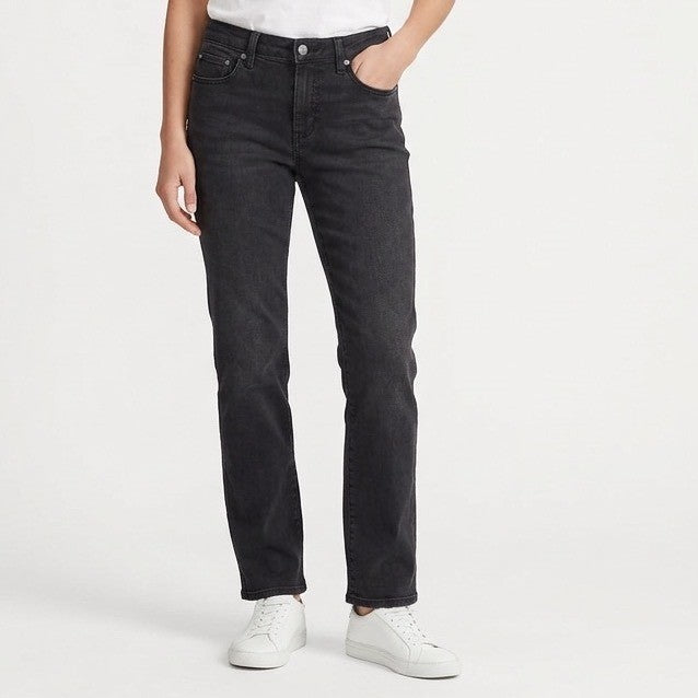 Lauren Ralph Lauren Jeans Womens 6P Black Cotton Stretch Mid-Rise Straight Leg