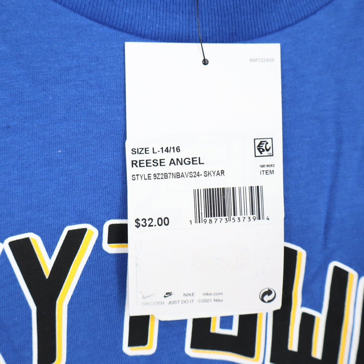 Nike Chicago Sky Angel Reese Skytown Rebel Edition Blue Youth Tee L 14-16