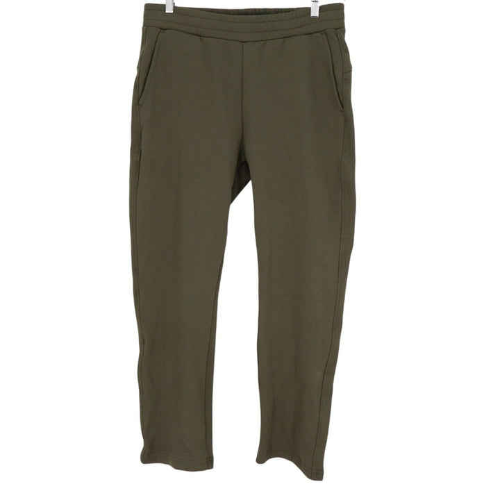 American Giant Sweatpants Mens M Olive Green Cotton Slash Pockets Fleece Lined