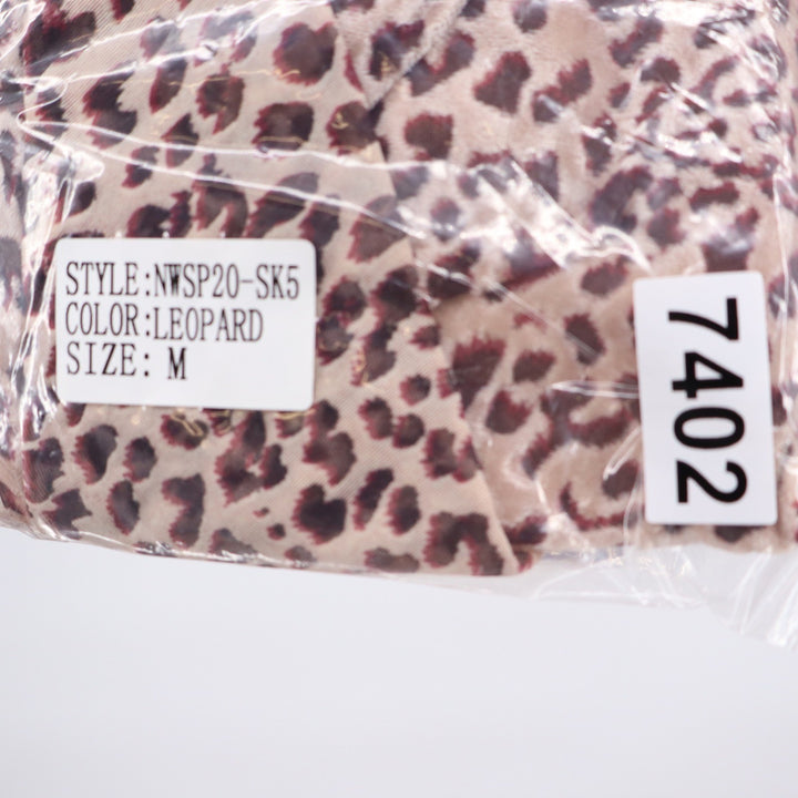 Naked Wardrobe Leopard Print Burnout Velvet Asymmetrical Ruffle Mini Skirt M