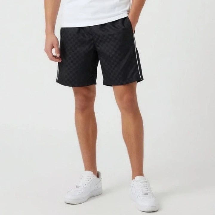 DSG Boys XL 18 Woven Soccer Shorts Black Checkered Athletic