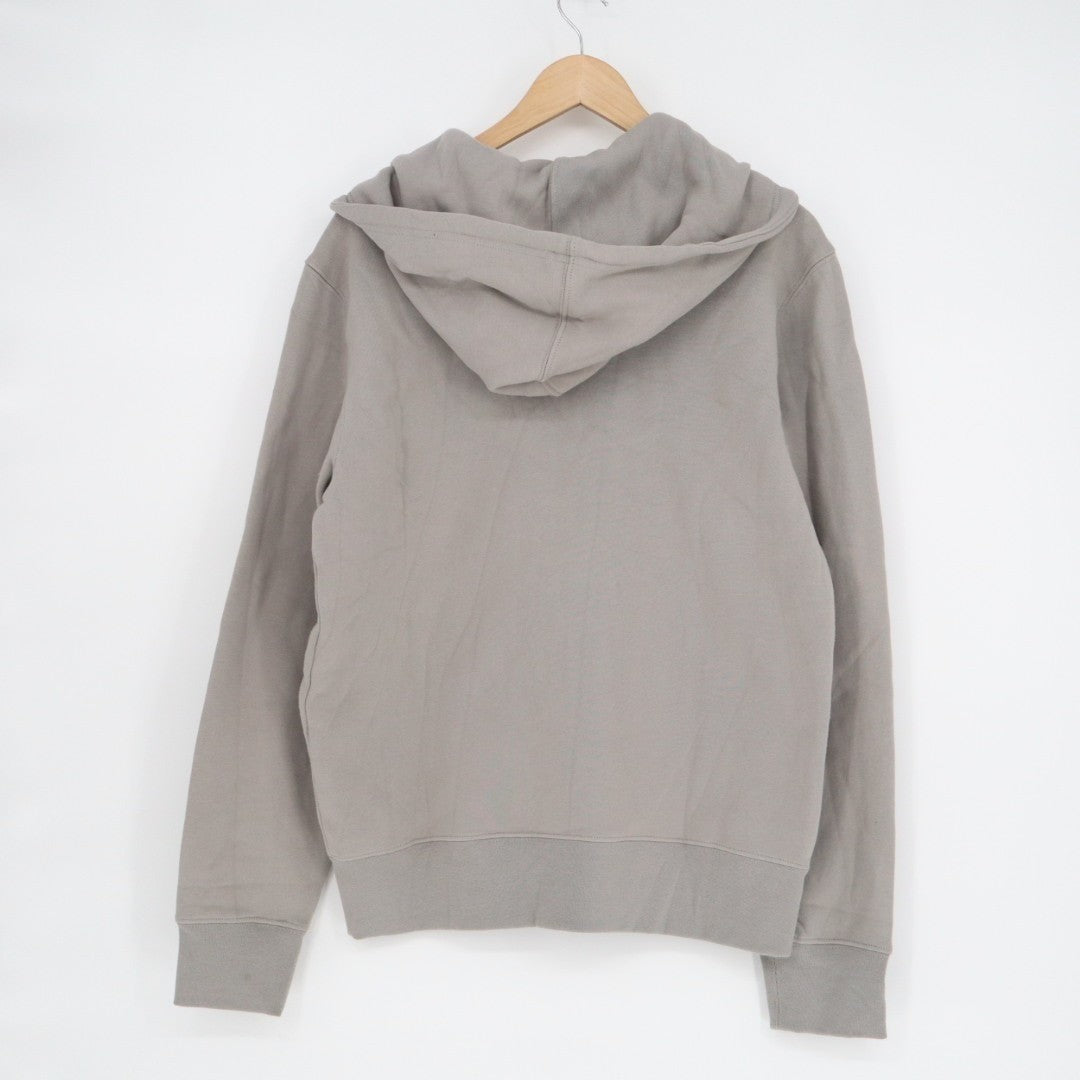 American Giant Hoodie Mens Small Gray Logo Fleece Lined Cotton Kangaroo Pocket