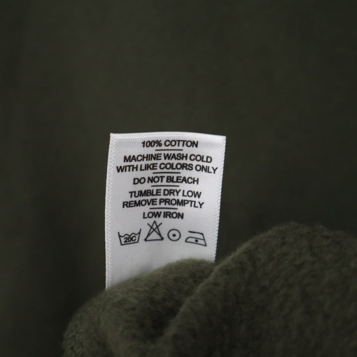 American Giant Midweight Sweatshirt Womens Large Olive Green Fleece Half Zip