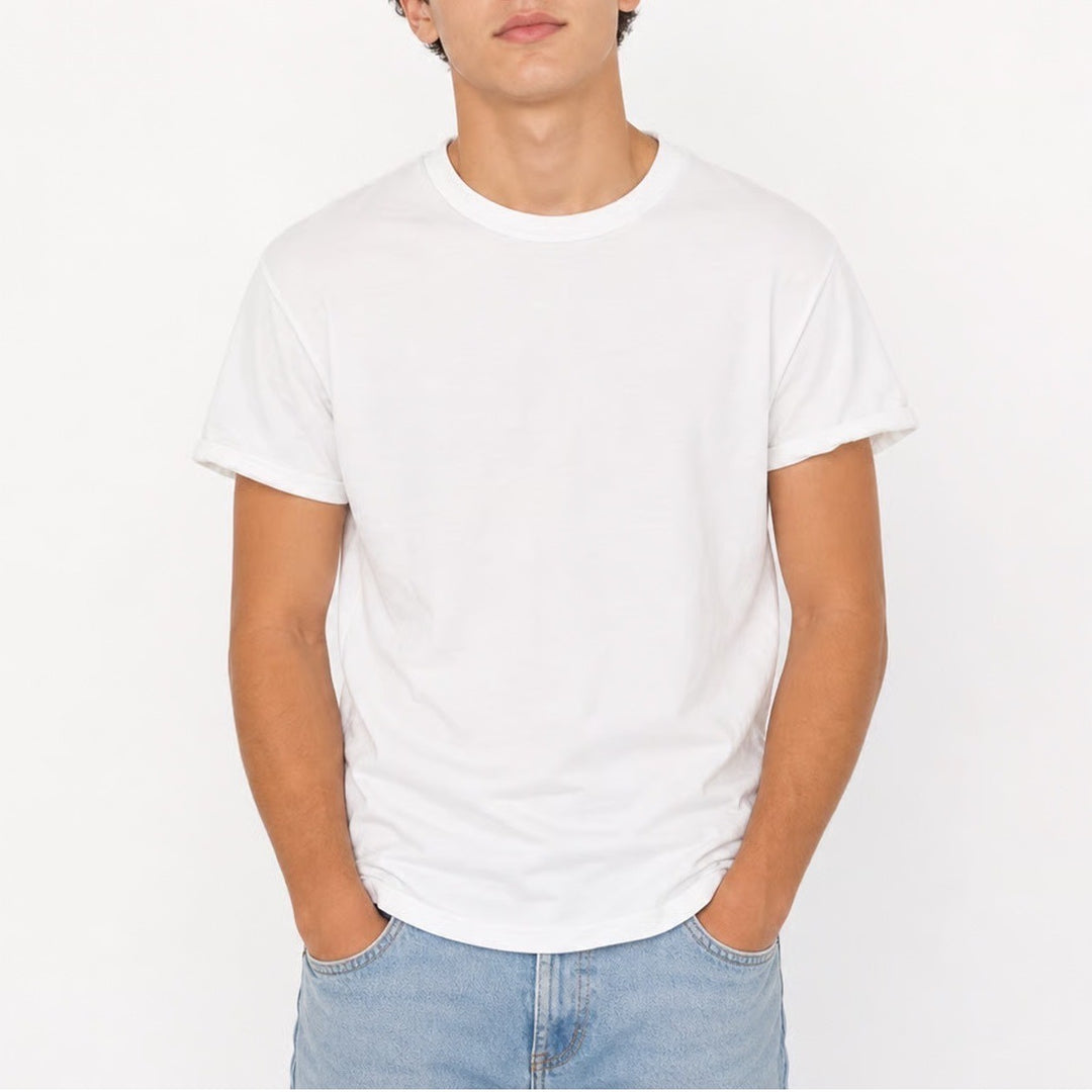 Fruit of the Loom Kids White Short Sleeve Crewneck Cotton T-Shirt Size M 10-12