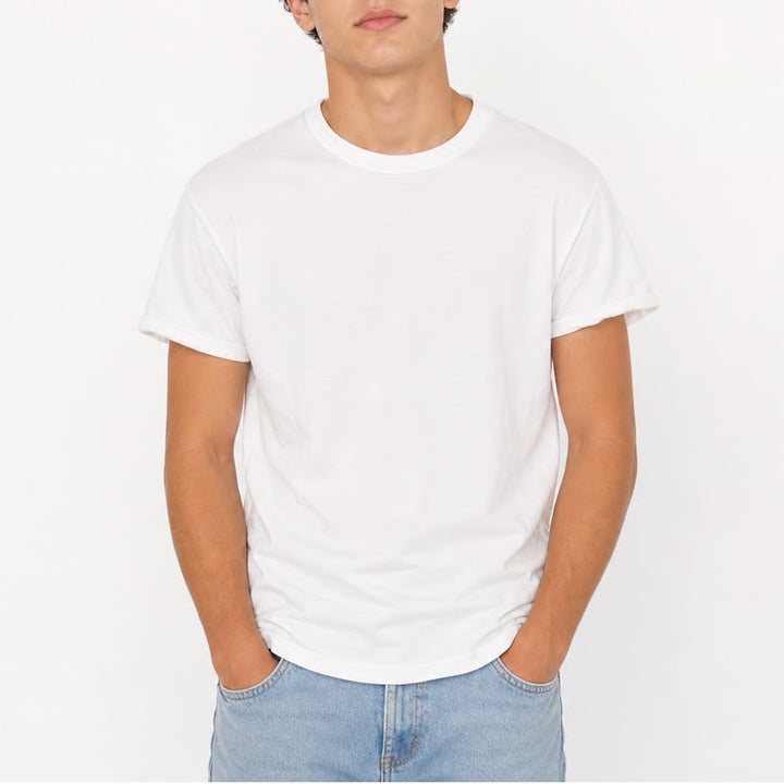 Fruit of the Loom Kids White Short Sleeve Crewneck Cotton T-Shirt Size M 10-12