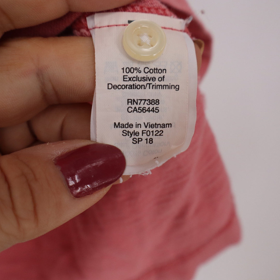 J. Crew Mens Garment-Dyed Slub Cotton Polo Shirt L Faded Red Coral