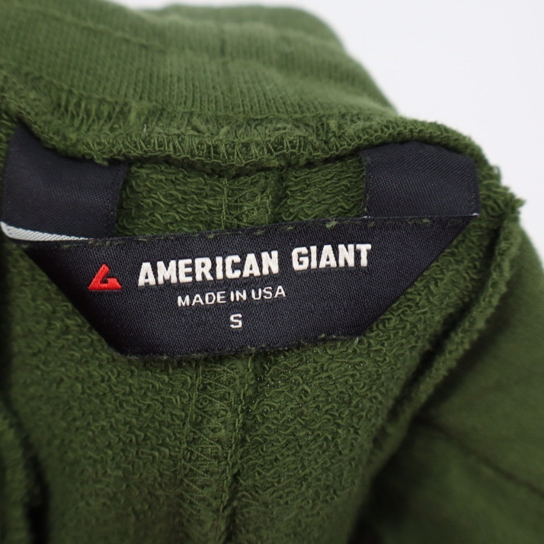 American Giant Sweatpants Mens Medium Olive Green Cotton Casual Straight Leg