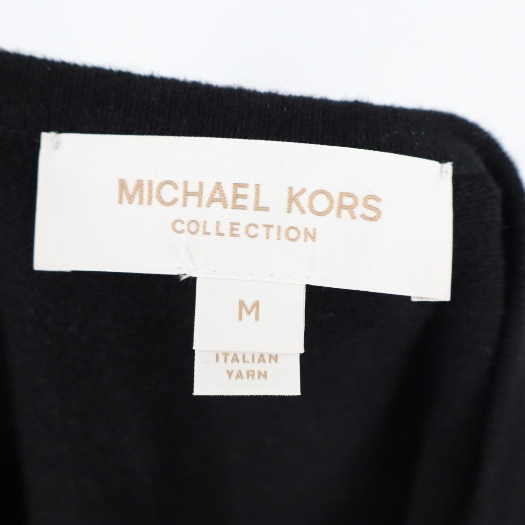 Michael Kors Collection Cashmere Bodysuit M Black Stretch Halter Neck Bodysuit