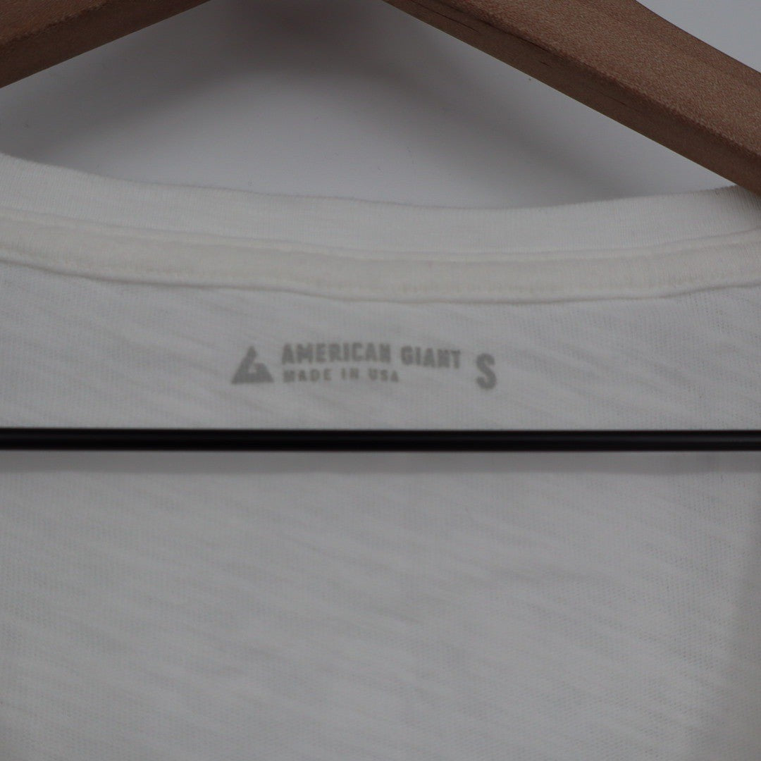 American Giant Women's Classic Cotton V-neck Tee Size S Made In USA