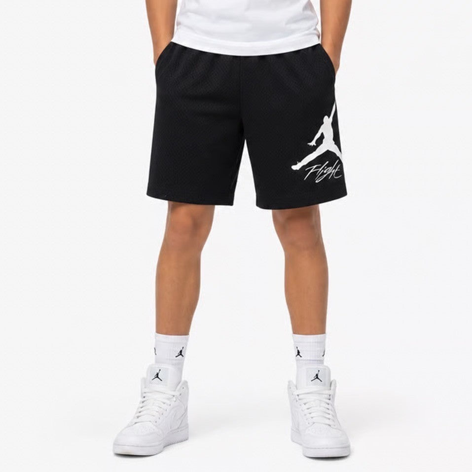 Jordan Flight Boys Black Mesh Basketball Shorts Jumpman Graphic 4T