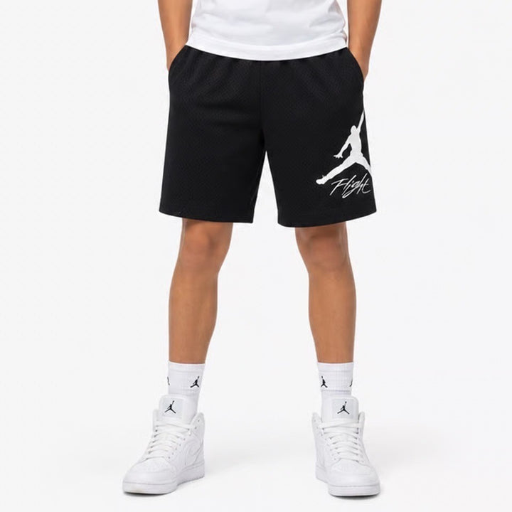 Jordan Flight Boys Black Mesh Basketball Shorts Jumpman Graphic 4T