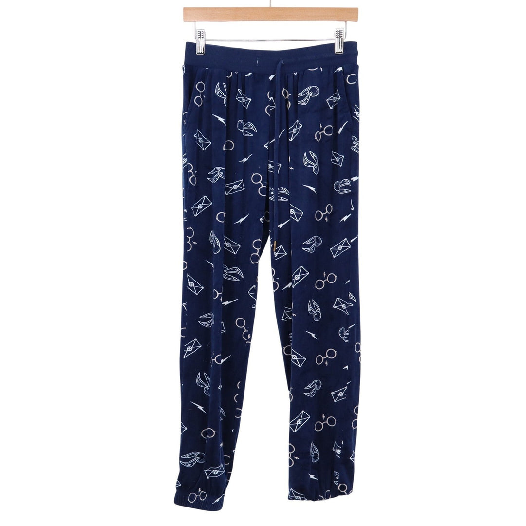Harry Potter Wizarding World Navy Blue Graphic Pajama Jogger Pants Small