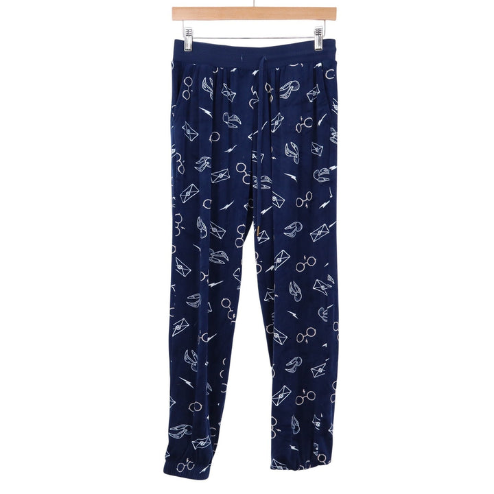 Harry Potter Wizarding World Navy Blue Graphic Pajama Jogger Pants Small