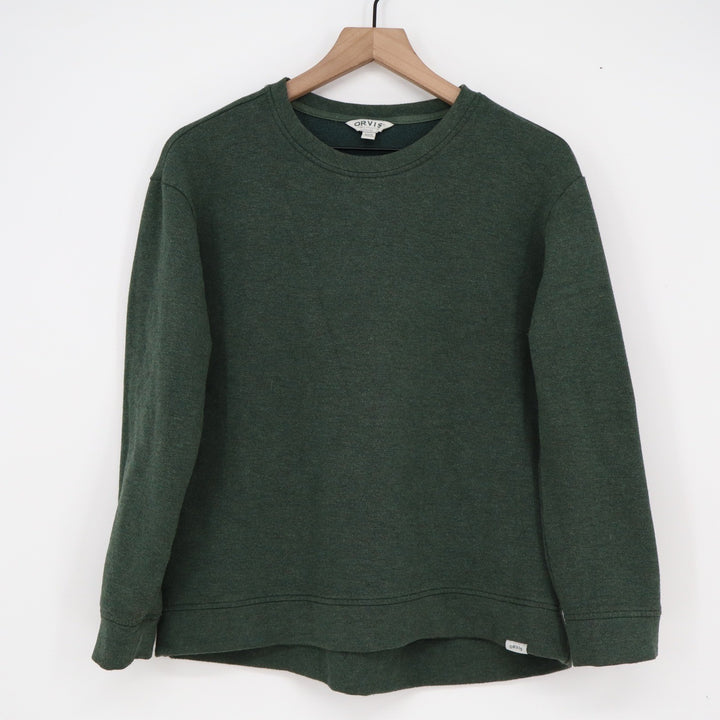 Orvis Classic Collection Hunter Green Heather Modal Blend Crewneck Sweatshirt S