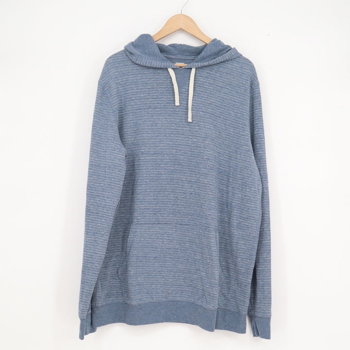 Sonoma Goods For Life Mens XXL Tall Navy Blue Textured Ribbed Pullover Hoodie