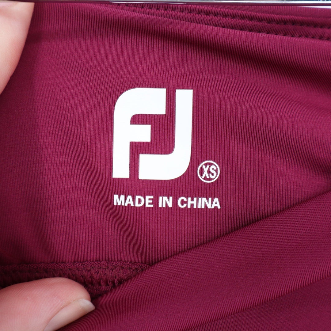 FootJoy Womens Layered Knit Skort Fig Burgundy Golf Tennis Skirt XS