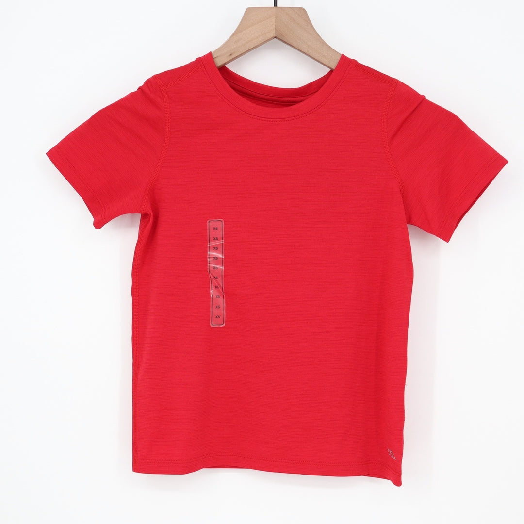 DSG Boys XS 6-7 Movement Tee Team Red Heather Moisture Wicking Shirt