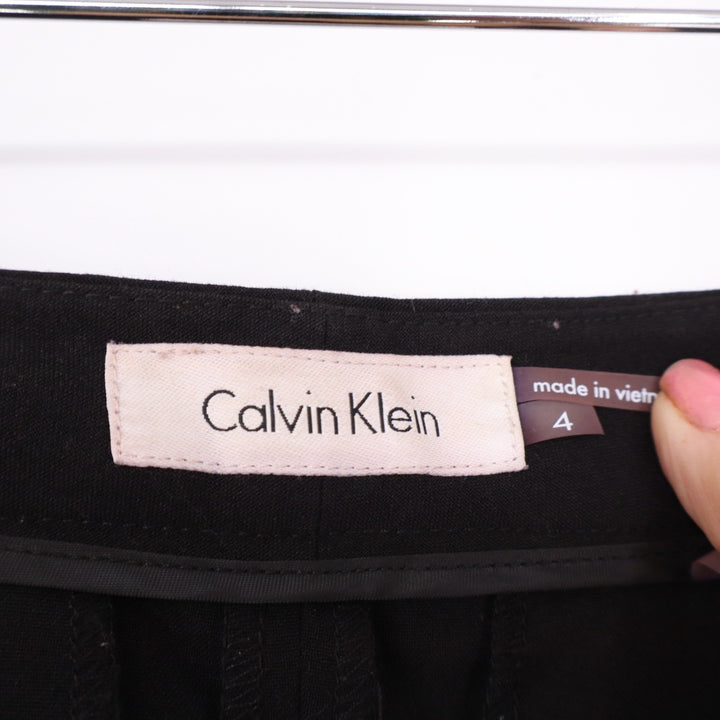 Calvin Klein Pants Women 4 Straight Leg Black Stretch Professional Excellent
