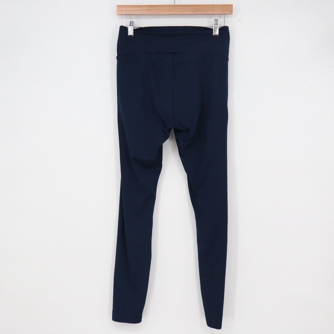 Gymshark Navy Blue Training Leggings High Waisted Size L Womens