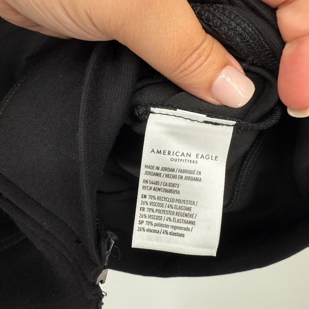 American Eagle Outfitters Mens Full Zip Hoodie Black Gray S Small