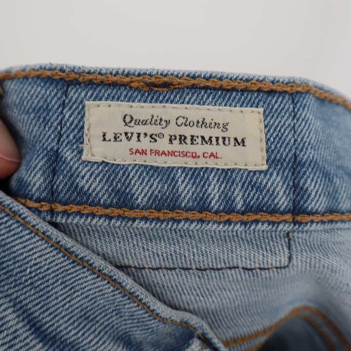 Levis Premium Wedgie Skinny Jeans Light Wash High Rise Blue Denim Size 25