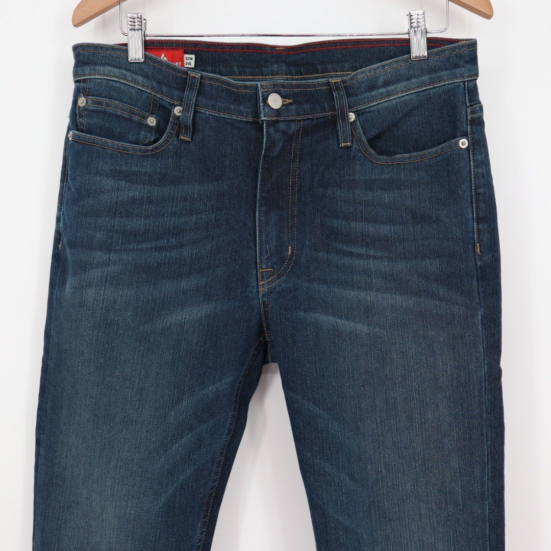 American Giant Dakota Stretch Denim Straight Fit Jeans Dark Wash Mens 32X34
