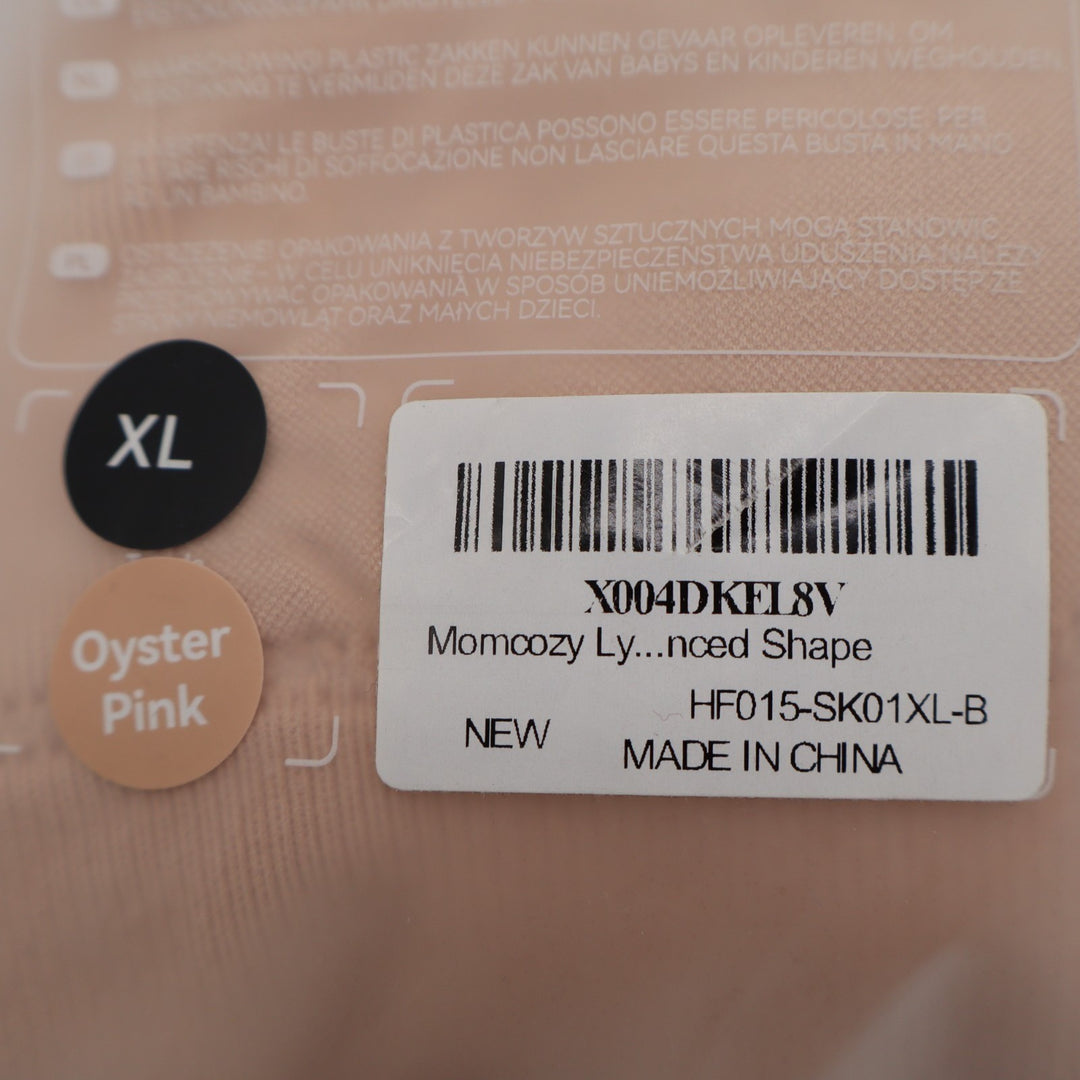 Momcozy Nursing Bra Women XL Oyster Pink Nylon Stretch Adjustable Strap Wireless