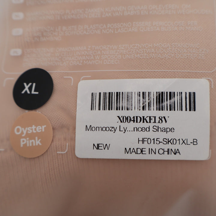 Momcozy Nursing Bra Women XL Oyster Pink Nylon Stretch Adjustable Strap Wireless