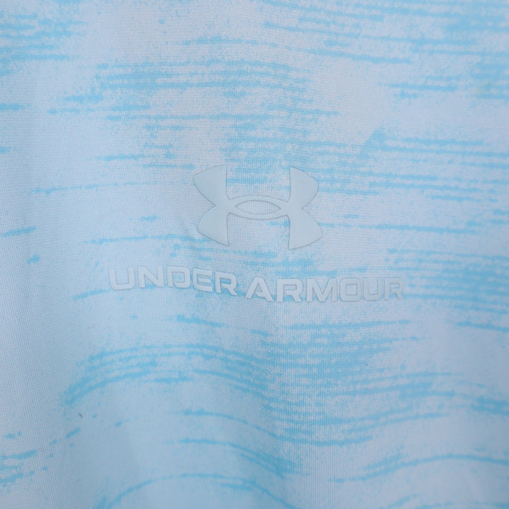 Under Armour Mens Rush Vanish Energy Printed SS Training Shirt Blue L