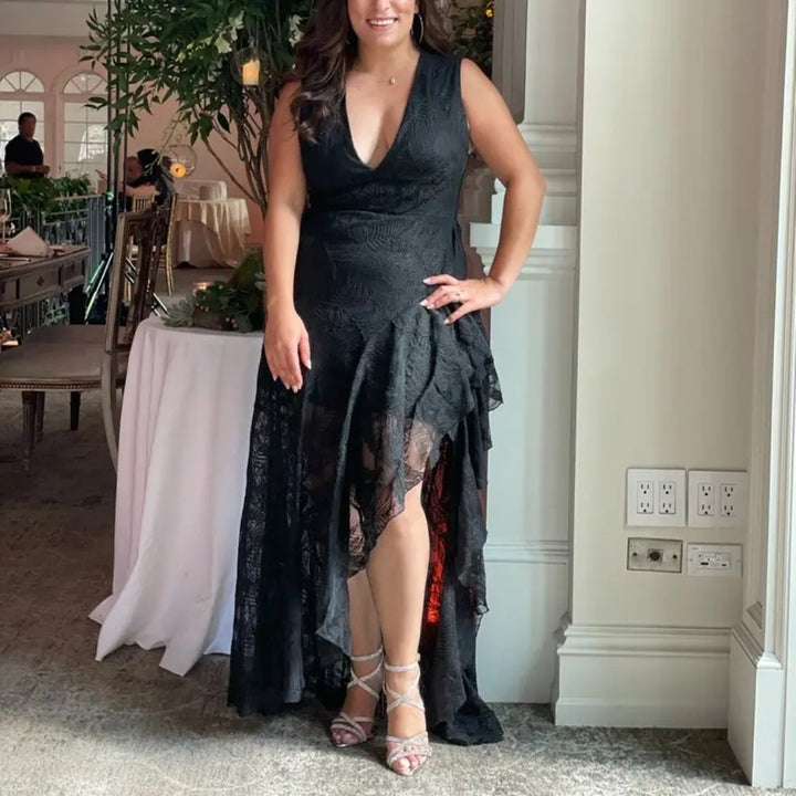 One33 Social Ruffle Palm Gown Size 8