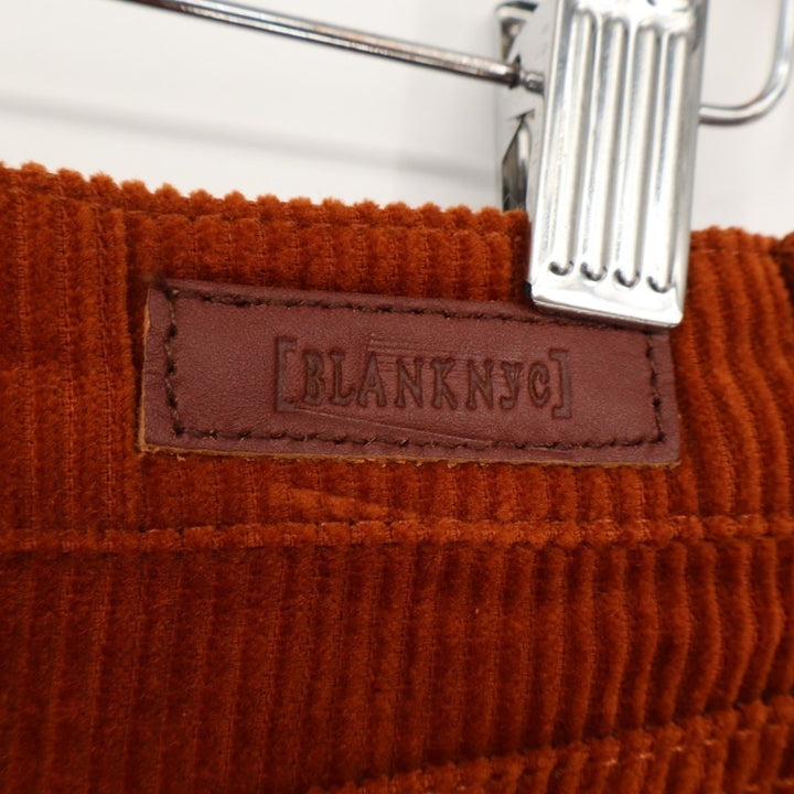 Blanknyc Mini Skirt Womens 27 Rust Brown Cotton Corduroy Zip Fly Outdoor Wear