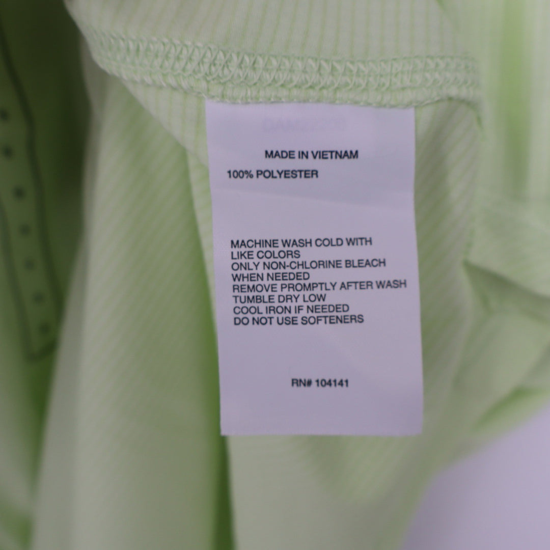 DSG Run LS Tee Mens Small Pale Neon Green Reflective Long Sleeve Training Shirt